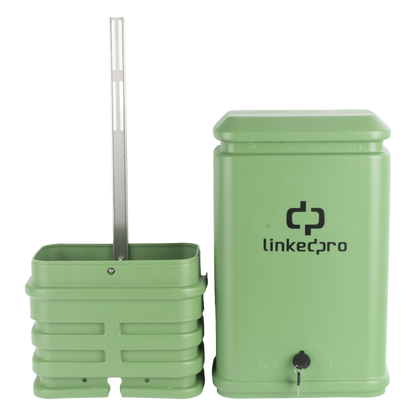 Pedestal para Cajas de Empalme de Fibra Óptica Tipo Cubo Color Verde con Bracket Estándar (No Incluye Caja de Empalme)