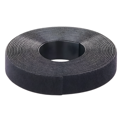 Rollo de Cinta de Contacto, de 15 Pies (4.5m) de Largo, 19.1 mm de Ancho, Color Negro