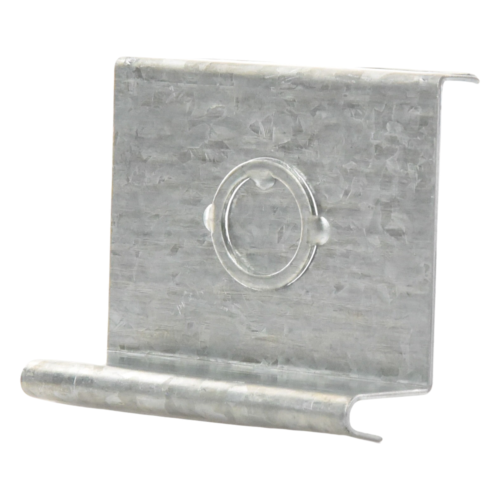 Placa salida a tubo automática con chequeador 1/2 y 3/4 de 66 mm, con acabado Electro Zinc