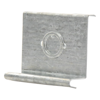 Placa salida a tubo automática con chequeador 1/2 y 3/4 de 66 mm, con acabado Electro Zinc