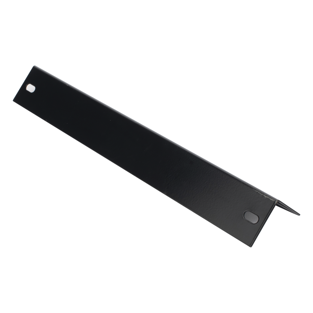 Ménsula Terminal para Escalera Tubular de 1.5" de Peralte y 12" de Ancho, Acabado con Pintura Epóxica Color Negro, Ideal para el Soporte y