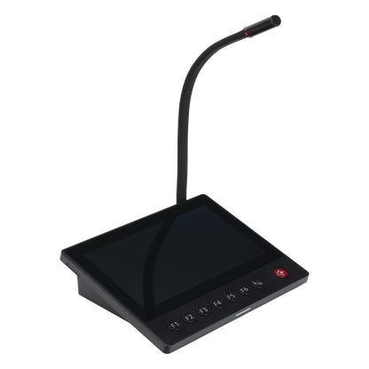 Micrófono IP | No requiere amplificador | 12 VCD | Pantalla Touch 7" | Transmisión en Tiempo Real | Integración con HikCentral Professional