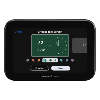 Termostato inteligente con pantalla táctil de 5 pulgadas, control de calidad de aire (IAQ), hasta 4H/2C bomba de calor, Wi-Fi, Bluetooth y Matter