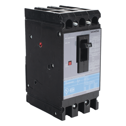 Interruptor Termomagnético ED6 600V 3X50A, Con zapatas principales.