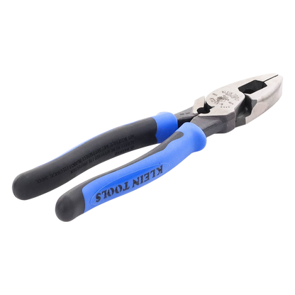Pinzas de Electricista Alta Palanca, Jala guía y Ponchadora de Terminales de 9 Pulgadas.
