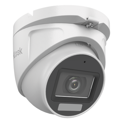 [Dual Light + ColorVu] Turret TURBOHD 3K megapixel / 30 mts IR + 20 mts luz blanca/ Lente 2.8 (105° de Visión) / Exterior IP66 / Audio por Coaxitron