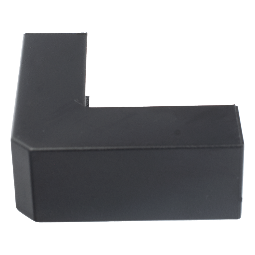 Esquinero Exterior Color Negro de PVC Auto Axtinguible, Para Canaleta TMK-1720-N-CC (5210-02003)