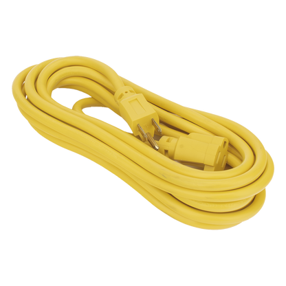 Extensión Eléctrica de Uso Rudo Aterrizada 5 metros /127 V CA 10 A Máximo / Color Amarillo.