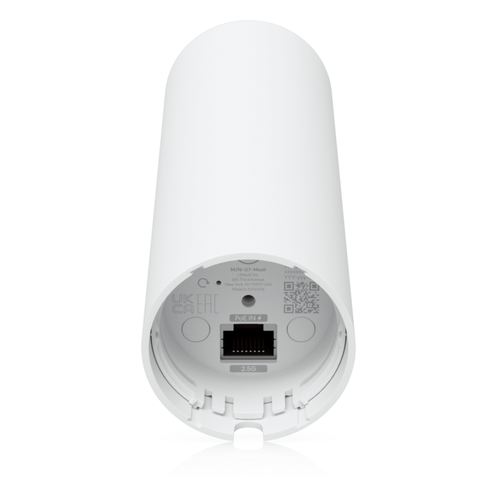 U7-Mesh - Punto de Acceso WiFi 7 para Interior y Exterior Mesh, Uplink 2.5 GbE, Cobertura de hasta 140 m² y Capacidad para 200+ Clientes, Montaje en