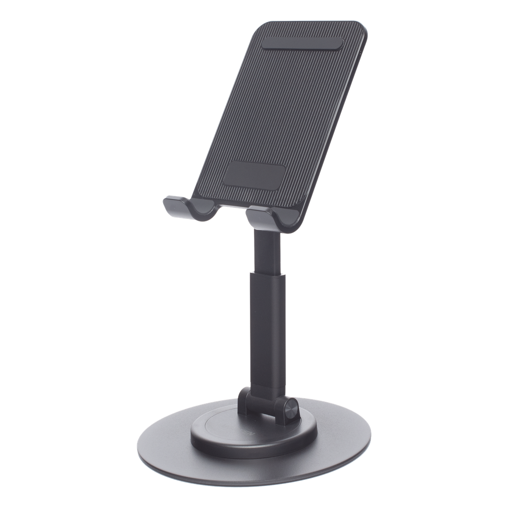 Soporte para Teléfono Celular Giratorio | 360° de Rotación | Angulo Ajustable | Altura Ajustable 17-20cm | Antideslizante | Ejes Giratorios de Alta