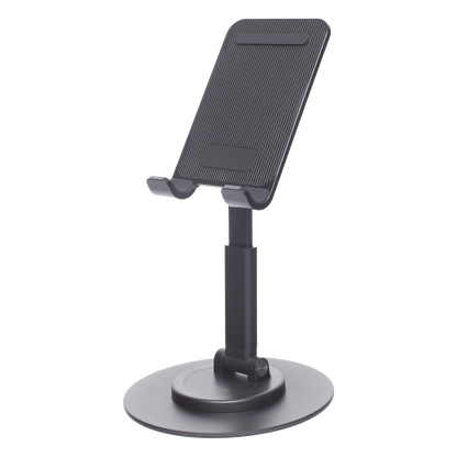 Soporte para Teléfono Celular Giratorio | 360° de Rotación | Angulo Ajustable | Altura Ajustable 17-20cm | Antideslizante | Ejes Giratorios de Alta