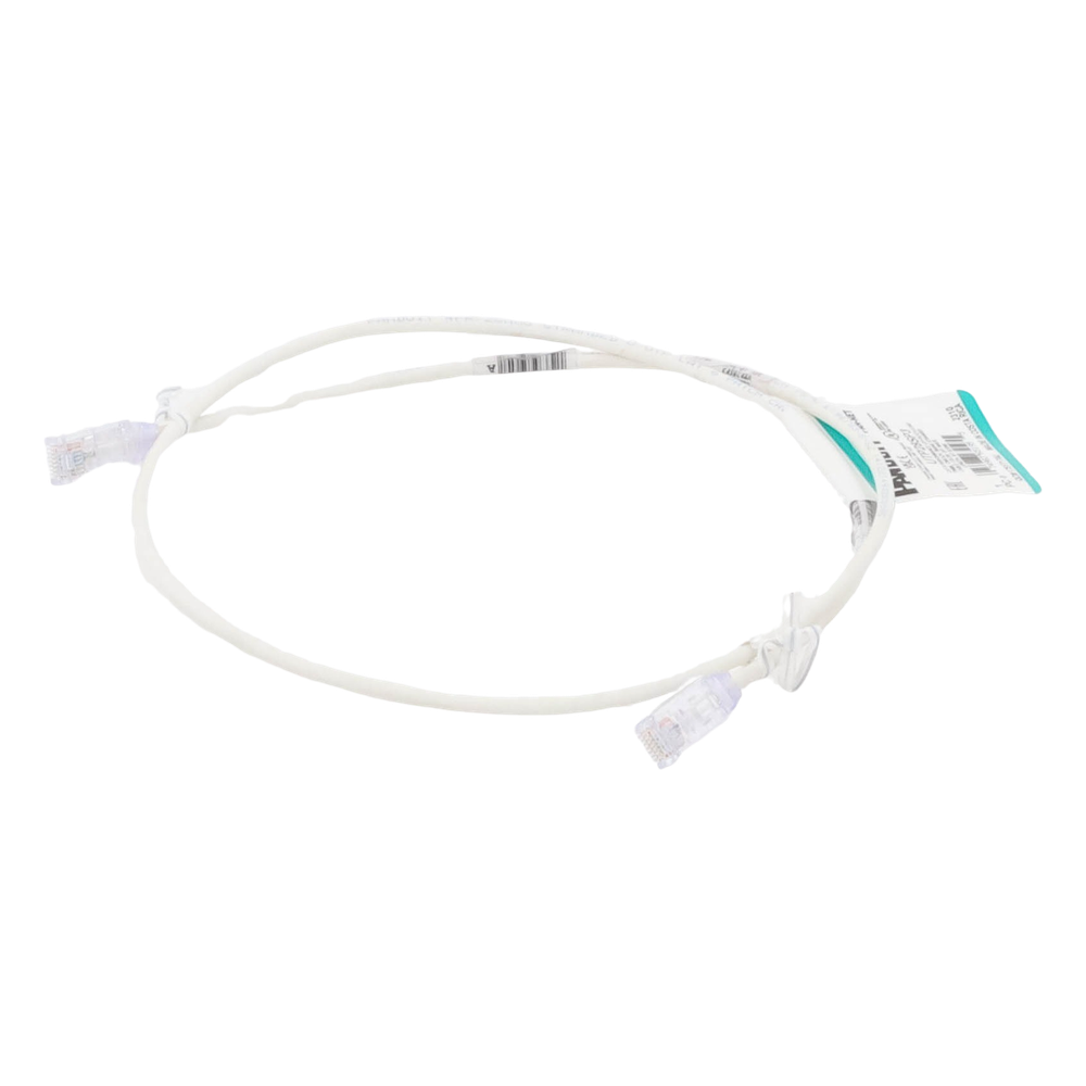 Cable de Parcheo TX6, UTP Cat6, Diámetro Reducido (28AWG), Color Blanco Mate, 0.91 Metros (3 Pies)