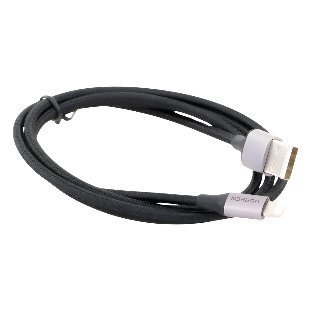 Cable USB-A a Lightning | 1 Metro (3.28 Pies) | Certificado MFi | Carga Rápida 5V/2.4 A | 480 Mbps | Conector C94 | Adecuado para iPhone, iPad y iPod