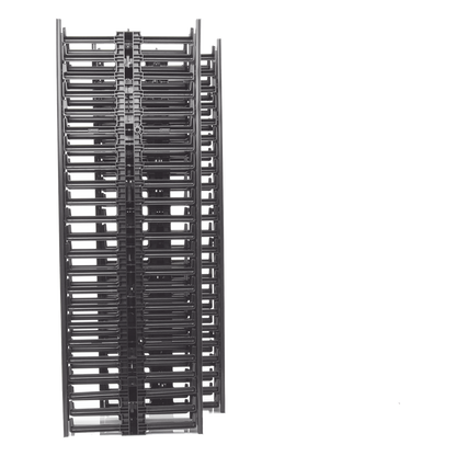 Organizador Vertical NetRunner, Doble (Frontal y Posterior), para Rack Abierto de 45 Unidades, 6.7in de Ancho, Color Negro