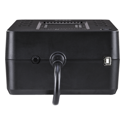 UPS de 650 VA/390 W, Topología Standby con Modo Ahorrador ECO, Entrada 120 Vca NEMA 5-15P, Con 8 Tomas NEMA 5-15R