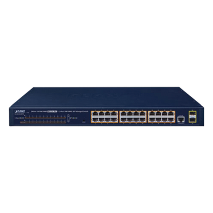 Switch PoE Administrable Capa 2 / 24 Puertos10/100/1000BASE-T / 2 SFP 100/1000BASE-X / POE 802.3af/at