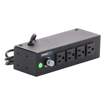 Tomacorriente de 4 Contactos (NEMA 5-15R) Voltaje Entrada/Salida: 120Vca/10A Max. Opción de Instalación en Escritorio o Pared