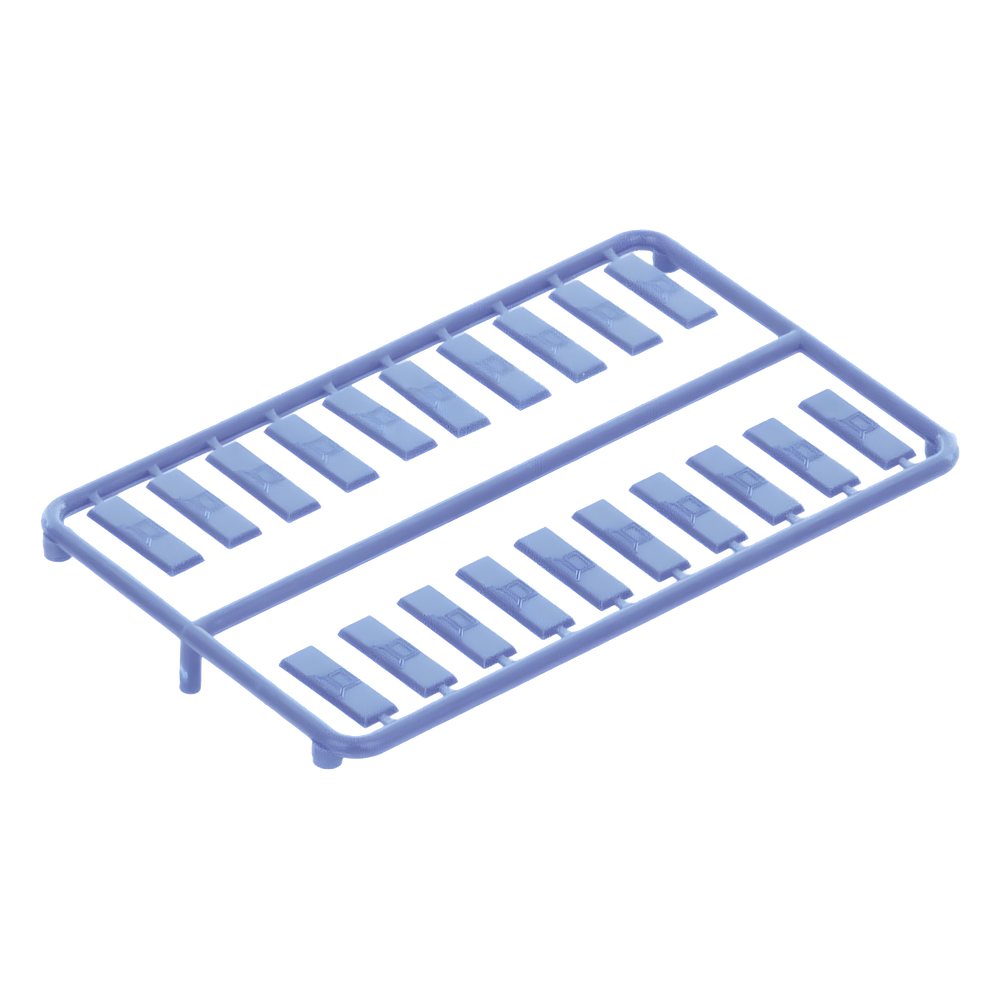 Paquete de 100 Iconos de Datos de Instalación a Presión, Para Jacks Mini-Com de Panduit, De Plástico, Color Azul