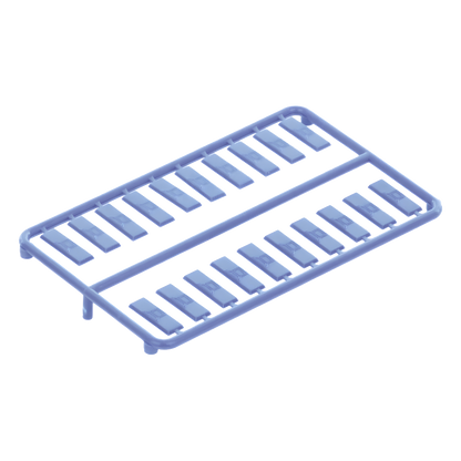 Paquete de 100 Iconos de Datos de Instalación a Presión, Para Jacks Mini-Com de Panduit, De Plástico, Color Azul