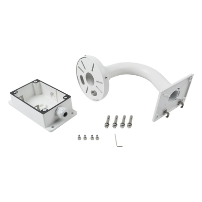 Montaje Universal de Pared con Cuello de Ganso y Caja de Conexiones / Compatible con Cámaras Domo y Bala