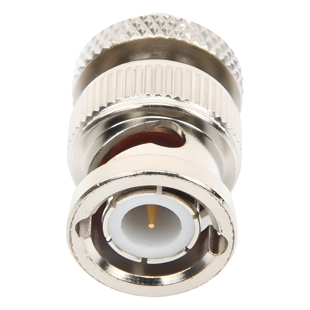 Adaptador en Línea de Conector SMA Hembra a BNC Macho, Níquel/ Oro/ Teflón