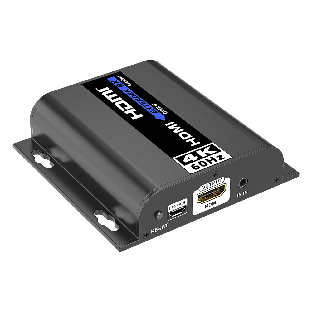 Kit Extensor HDMI | AV sobre IP | Solo Receptor | 4K@60Hz | 120 m | HDMI 2.0 | HDCP 2.2 | 18 Gbps | Conexión 1:1 , 1:N, N:1 , N:N | IR Bidireccional