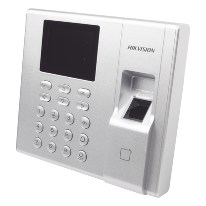 Terminal de Control de Acceso y Asistencia / Huella y Tarjetas EM / 1,000 Usuarios / Hik-Connect P2P / Pantalla LCD 2.4" / iVMS-4200