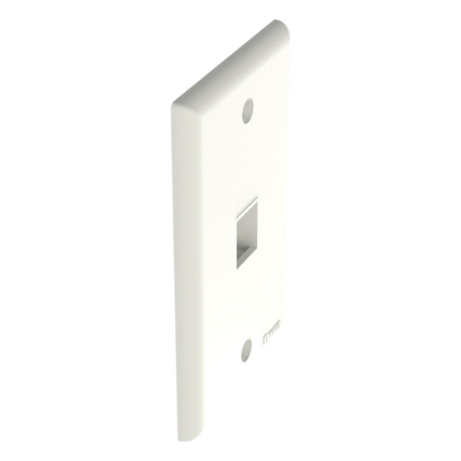 Placa de Pared Vertical, Salida Para 1 Puerto Keystone, Color Blanco Mate