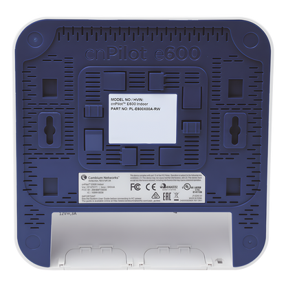 2.13 Gbps / Access Point cnPilote e600 Indoor / Alta cobertura y estable en ambiente saturados usuarios / Doble banda/ MU-MIMO 4X4 / Antena