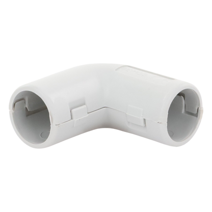 Unión en "L" (Codo) para tubería rígida, recomendado para cable eléctrico, PVC Auto-extinguible, de 16 mm
