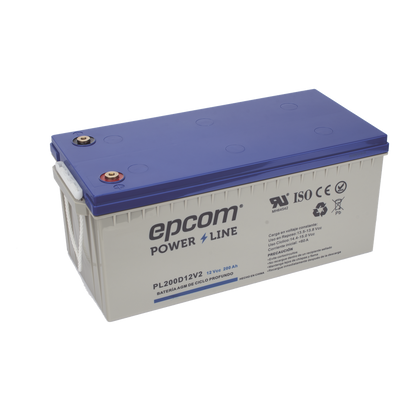 Batería de respaldo 12 V 200 Ah AGM | Certificada UL94-HB Retardo a la flama básica | Ciclo profundo | Para uso en aplicaciones fotovoltaicas y de