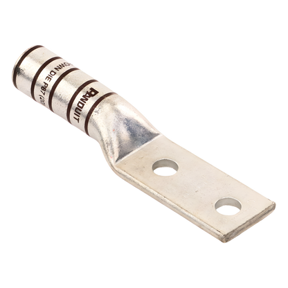 Zapata de compresión LCC500-12-6 para cal. 500 Kcmil, Doble barreno para tornillo prisionero de 1/2, Espaciado de orificios 44.5mm, 1 Pz