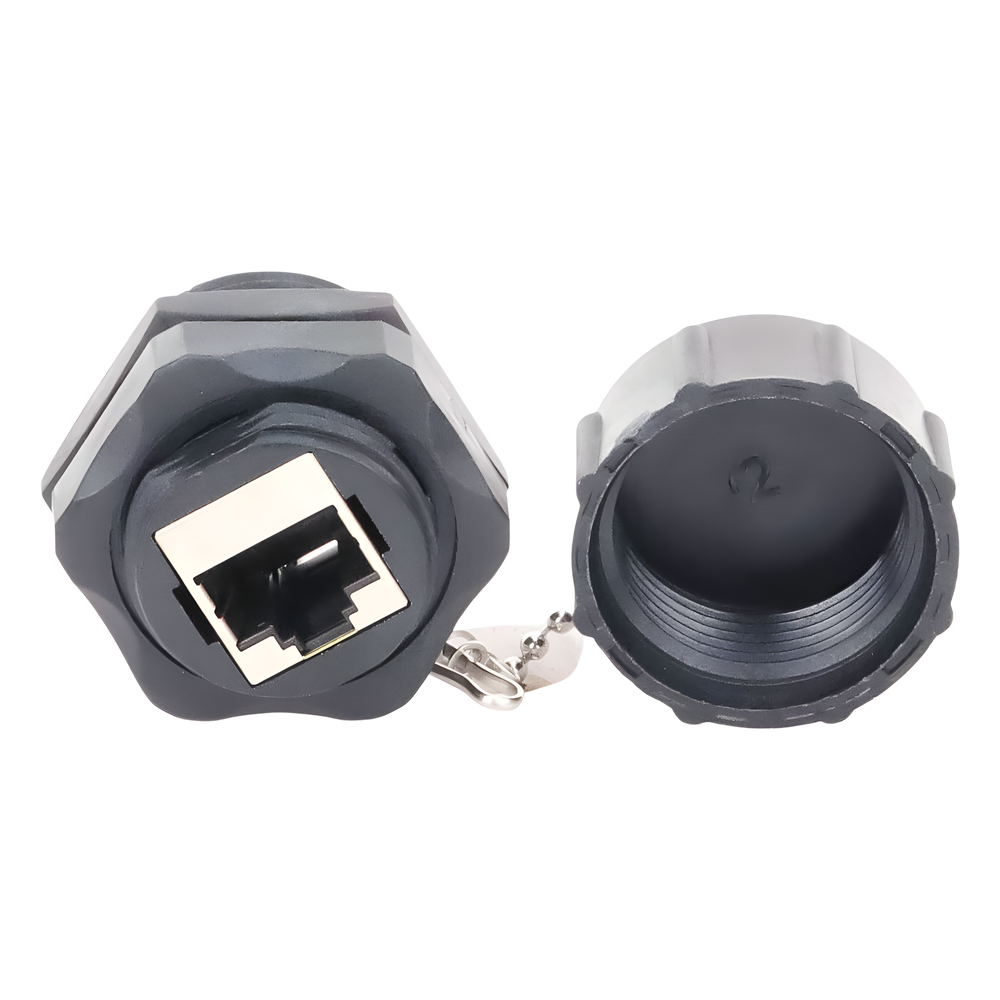 Acoplador Industrial RJ45-RJ45 Categoría 6 Blindado IP67 (Waterproof)