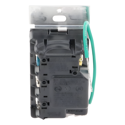 Apagador electrónico Sunnata de encendido y apagado, 8 A en iluminación y motores de 1/4 HP a 120 V, requiere neutro, color blanco brillante, para