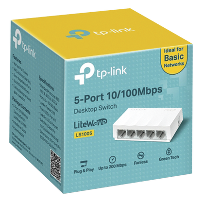 Switch para escritorio 5 puertos 10/100Mbps