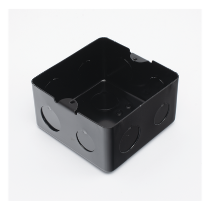 Caja de Registro de Acero Galvanizado, 10x10 cm (3.94x3.94 Pulgadas), Color Negro (11000-00000)