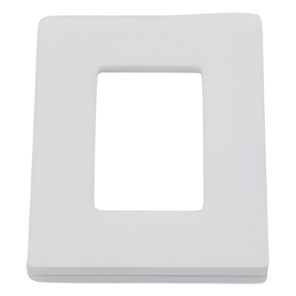 Placa de pared sin tornillos visibles de 1 espacio (1 gang), acabado satinado color Snow, para atenuadores y controles Lutron de apertura estilo