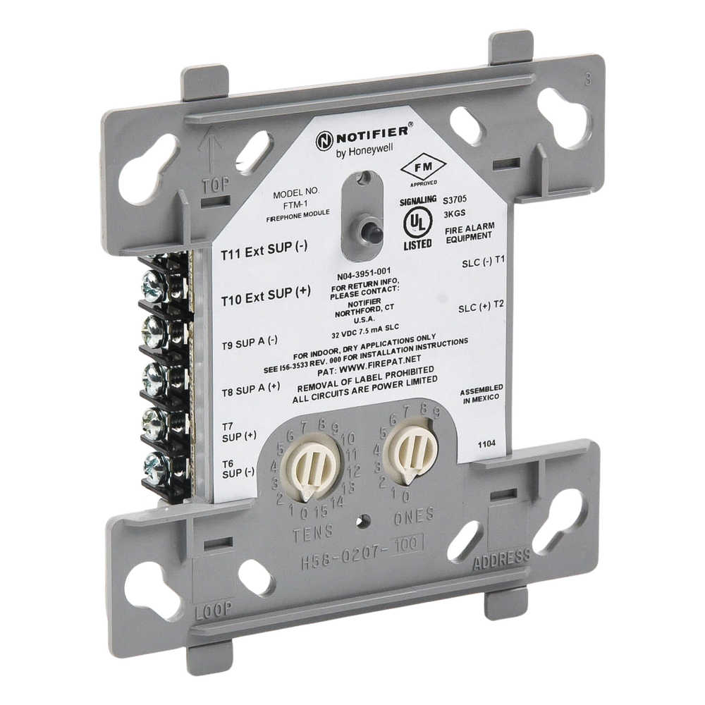 Módulo de control direccionable para teléfono de bomberos con tecnología FlashScan para paneles NOTIFIER