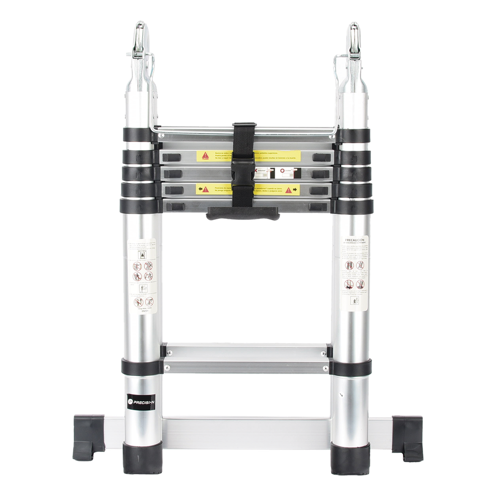Escalera Telescópica de Aluminio Tipo Tijera de 1.9 + 1.9 Metros de Altura