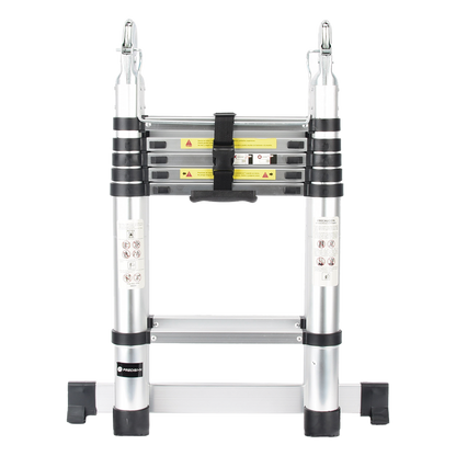 Escalera Telescópica de Aluminio Tipo Tijera de 1.9 + 1.9 Metros de Altura