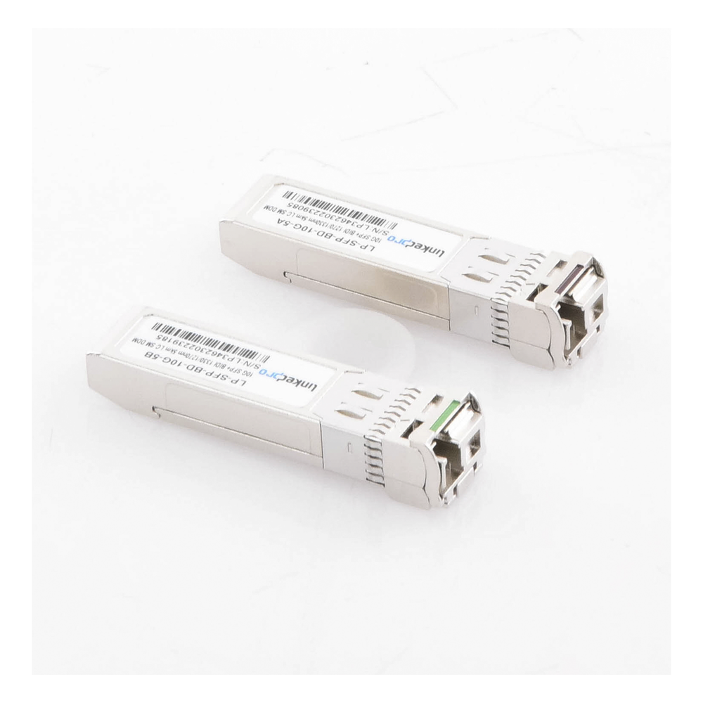 Transceptores Ópticos Bidireccionales SFP+ (Mini-Gbic) / Monomodo 1270 & 1330 nm / 10 Gbps / 10GBASE-BX / Conector LC/UPC Simplex / DDM / Hasta 5 km