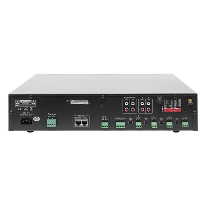 Amplificador Mezclador Matricial | 2 zonas | 240w por canal | 6 entradas | Receptor de medios