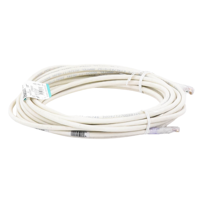 Cable de Parcheo TX6, UTP Cat6, 24 AWG, CM, Color Blanco Mate, 9.14 Metros (30 Pies)