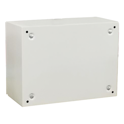 Gabinete de Acero IP66 Uso en Intemperie (500 x 300 x 300 mm) con Placa Trasera Interior Metálica y Compuerta Inferior Atornillable (Incluye Chapa y