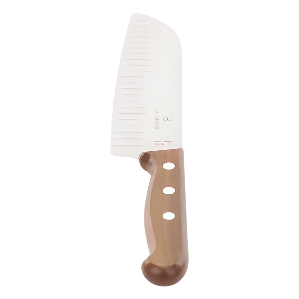 Cuchillo Santoku Wood de 17 cm, Filo con Alvéolos Estilo Japonés.