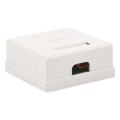 Caja de Pared con 2 Puertos, Incluye 2 Jacks UTP Cat5e Keystone