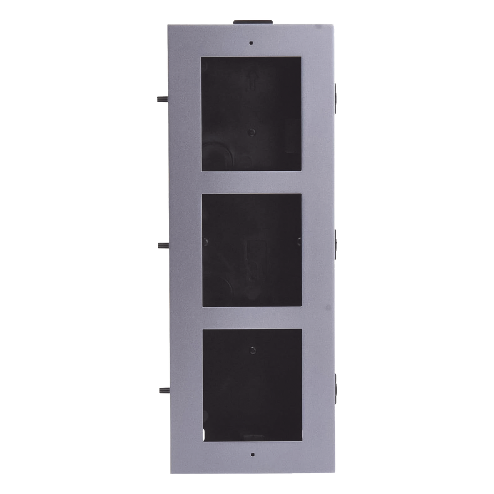 Base de 3 Espacios para EMPOTRAR Módulos de Videoporteros Hikvision