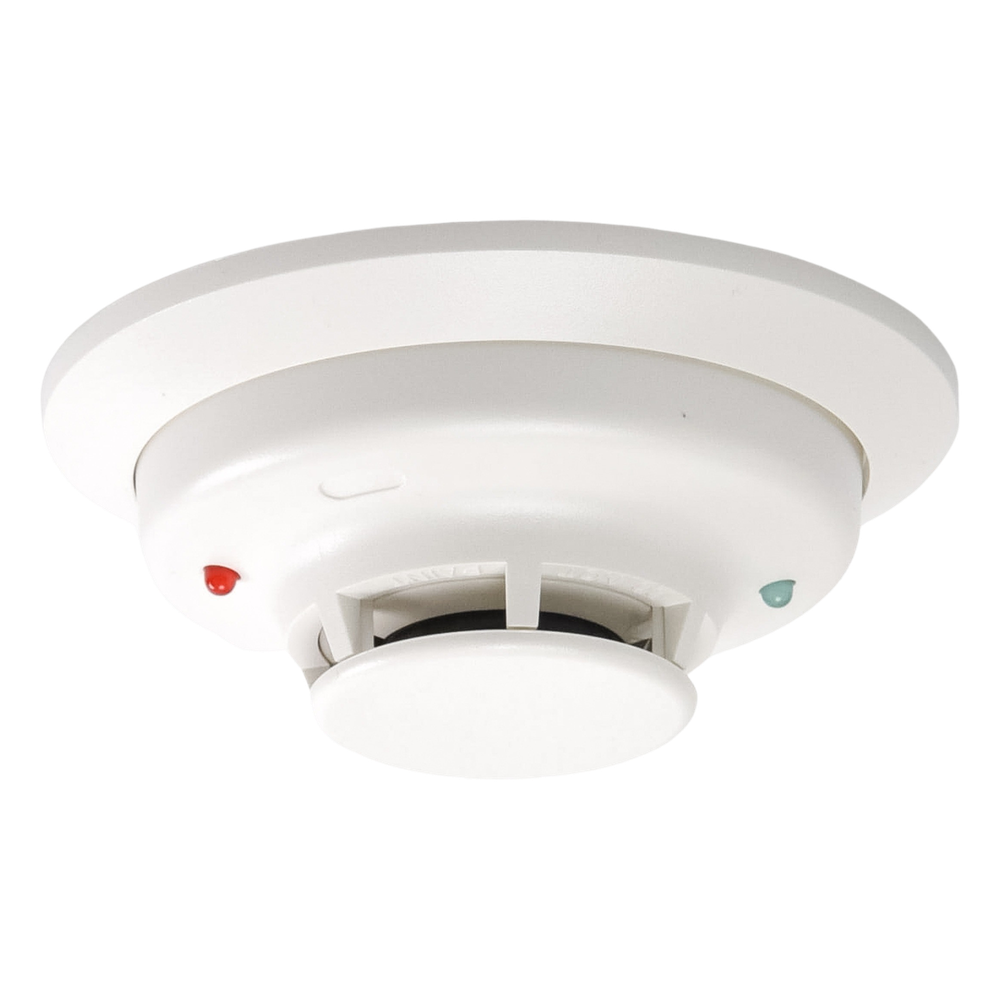 Detector fotoeléctrico de humo de 4 hilos con sensor térmico fijo a 57 grados C para paneles de incendio