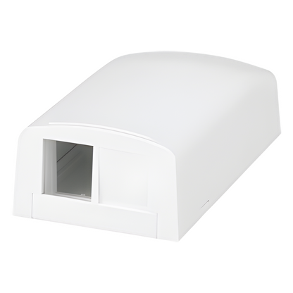 Caja de Montaje en Superficie, Para 2 Módulos Keystone, Color Blanco