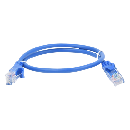 Cable de Parcheo UTP Cat5e - 0.5 Metros (1.64 Pies) - Azul